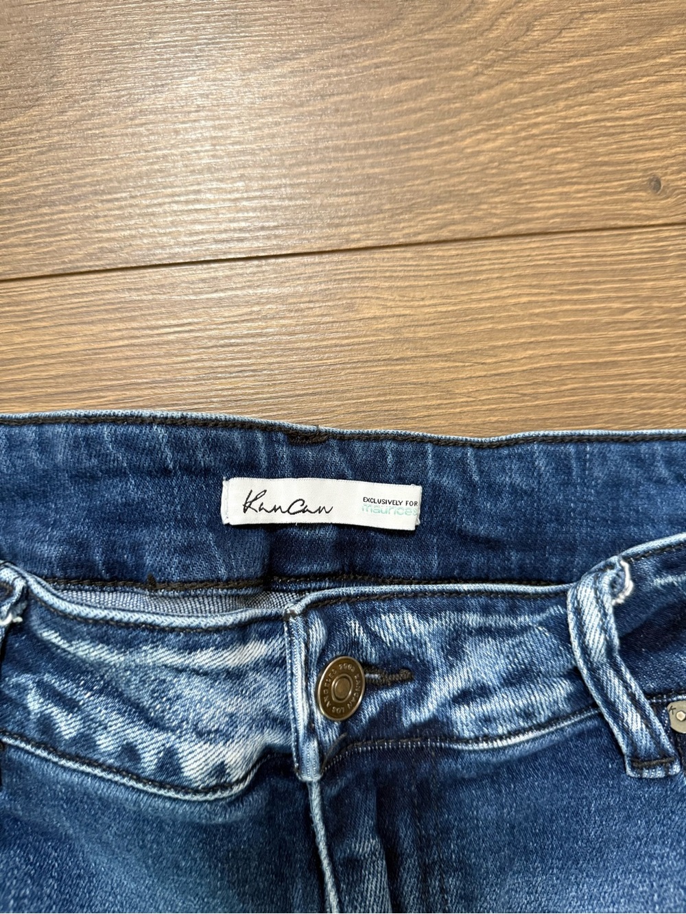 Search: KanCan Maurices High Rise Ankle Skinny Jeans Fray Hem Size 16 Distressed - Picture 5 of 8